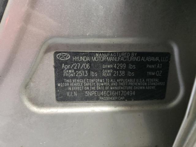 Photo 10 from auction – 2006 HYUNDAI SONATA GLS with VIN 5NPEU46C16H170494