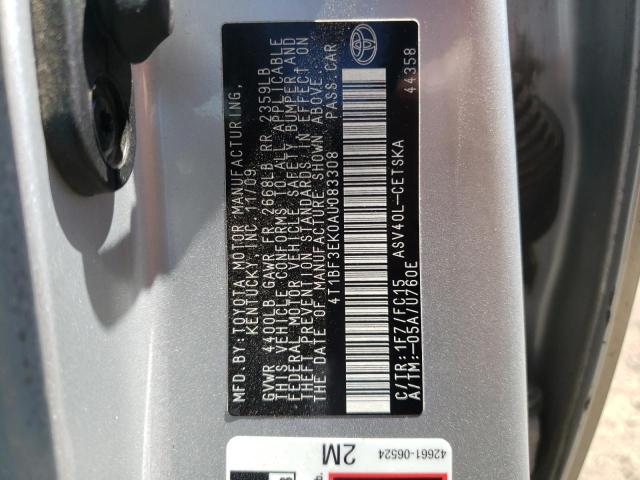 Photo 10 from auction – 2010 TOYOTA CAMRY BASE with VIN 4T1BF3EK0AU083308