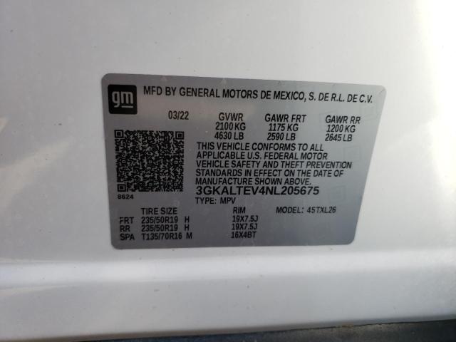 Photo 10 from auction – 2022 GMC TERRAIN SL with VIN 3GKALTEV4NL205675
