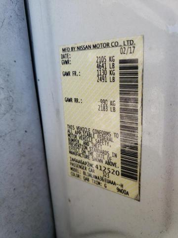 Photo 10 from auction – 2017 NISSAN MAXIMA 3.5 with VIN 1N4AA6AP2HC412520