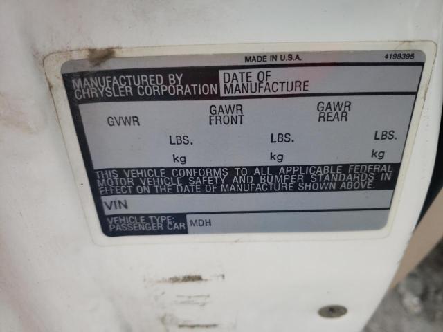 Photo 10 from auction – 1984 CHRYSLER 5TH AVENUE with VIN 1C3BF66P5EX594697