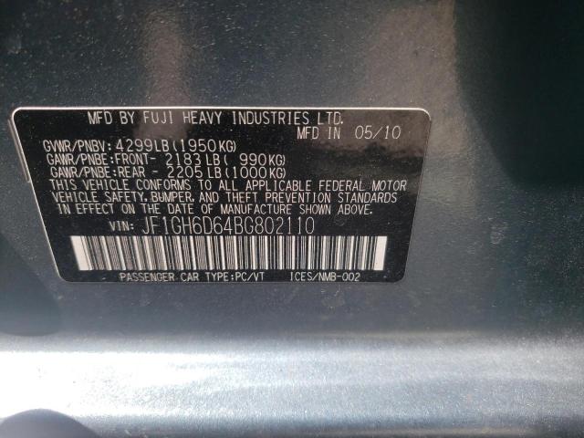 Фото 10 с аукциона – 2011 SUBARU IMPREZA OU с VIN JF1GH6D64BG802110
