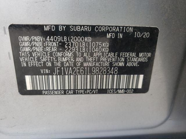 Photo 10 from auction – 2020 SUBARU WRX STI with VIN JF1VA2E61L9828348