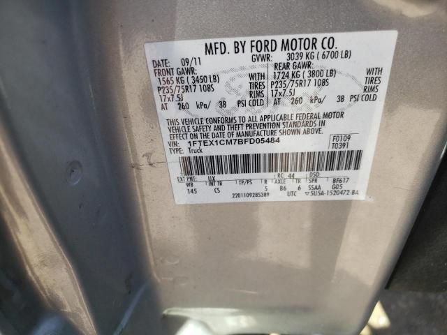 Photo 10 from auction – 2011 FORD F150 SUPER with VIN 1FTEX1CM7BFD05484