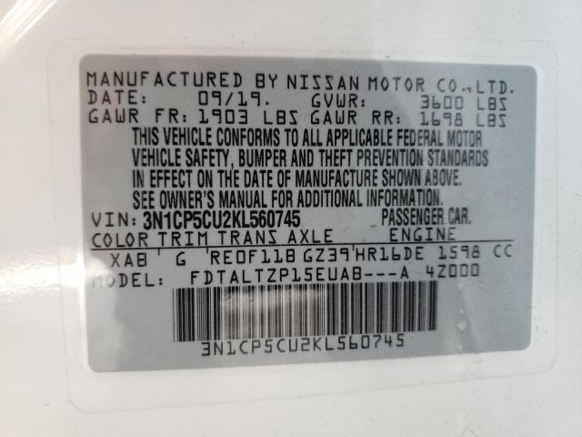 Photo 10 from auction – 2019 NISSAN KICKS S with VIN 3N1CP5CU2KL560745