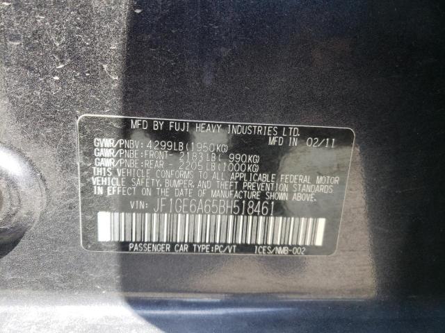 Photo 10 from auction – 2011 SUBARU IMPREZA 2. with VIN JF1GE6A65BH518461