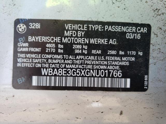 Photo 10 from auction – 2016 BMW 328 XI SUL with VIN WBA8E3G5XGNU01766