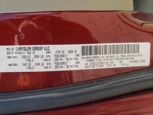 Photo 10 from auction – 2013 CHRYSLER TOWN & COU with VIN 2C4RC1CG7DR511312