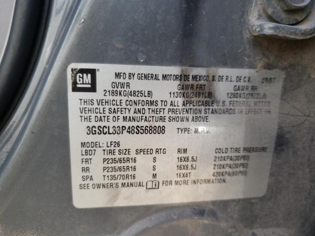 Photo 10 from auction – 2008 SATURN VUE XE with VIN 3GSCL33P48S568808
