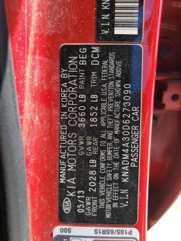 Photo 10 from auction – 2013 KIA RIO LX with VIN KNADM4A30D6273090