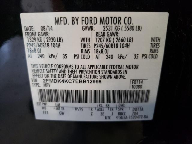 Photo 10 from auction – 2014 FORD EDGE LIMIT with VIN 2FMDK4KC7EBB12998