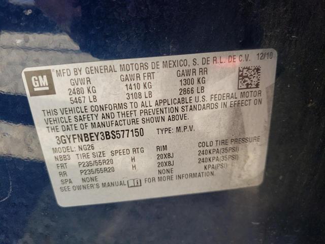 Фото 10 с аукциона – 2011 CADILLAC SRX PERFOR с VIN 3GYFNBEY3BS577150
