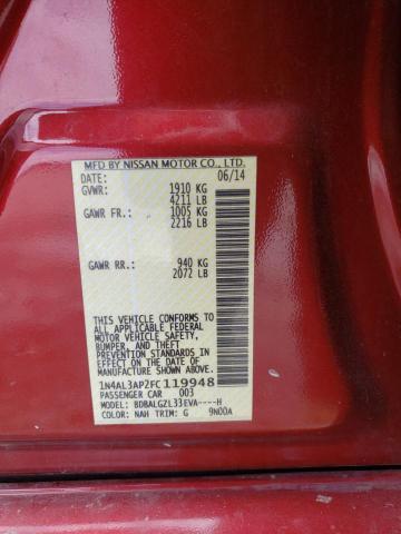 Photo 10 from auction – 2015 NISSAN ALTIMA 2.5 with VIN 1N4AL3AP2FC119948