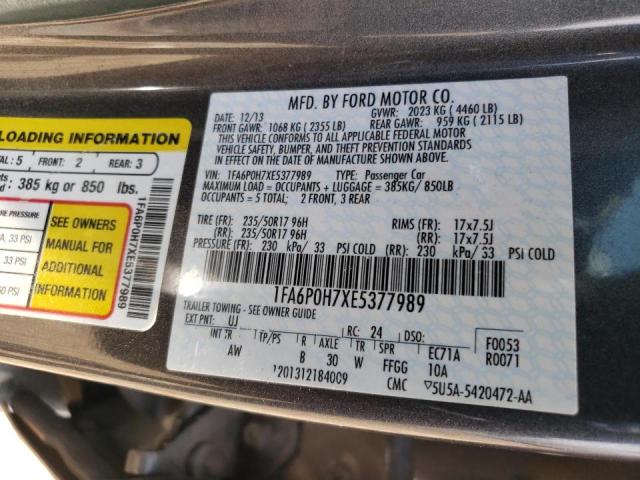 Photo 10 from auction – 2014 FORD FUSION SE with VIN 1FA6P0H7XE5377989