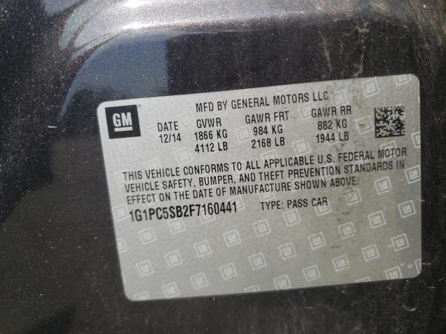 Photo 10 from auction – 2015 CHEVROLET CRUZE LT with VIN 1G1PC5SB2F7160441