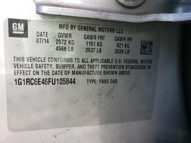 Photo 10 from auction – 2015 CHEVROLET VOLT with VIN 1G1RC6E46FU105844