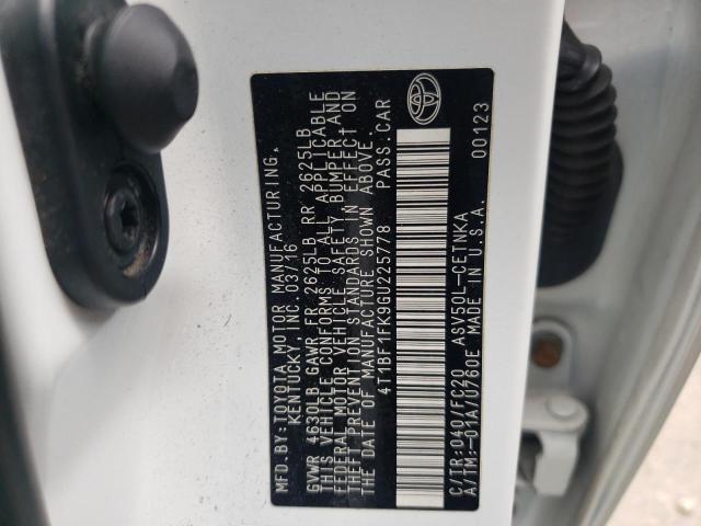 Photo 10 from auction – 2016 TOYOTA CAMRY LE with VIN 4T1BF1FK9GU225778
