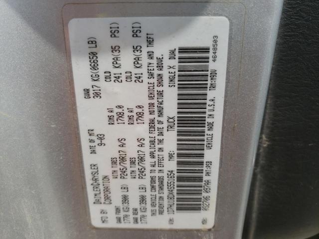 Photo 10 from auction – 2004 DODGE RAM 1500 S with VIN 1D7HU18DX4S551654