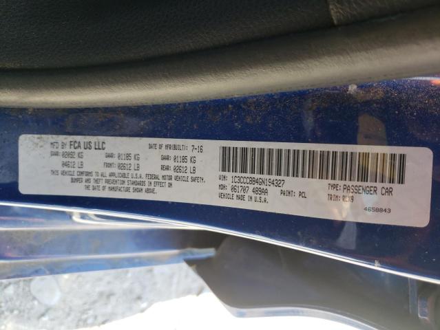 Photo 10 from auction – 2016 CHRYSLER 200 S with VIN 1C3CCCBB4GN194327