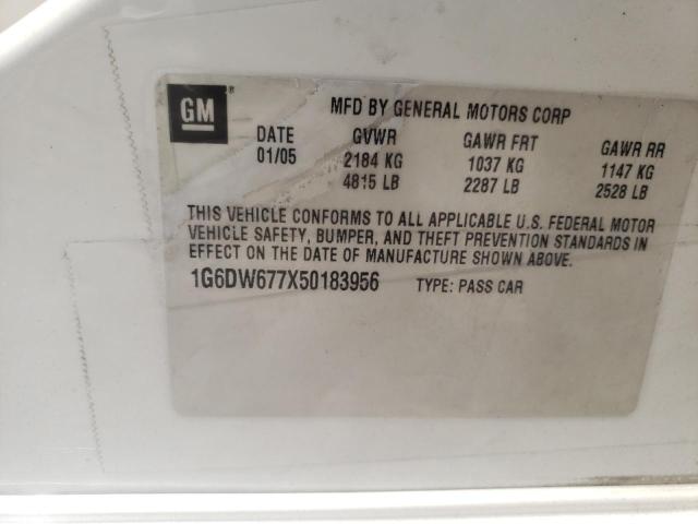 Photo 10 from auction – 2005 CADILLAC STS with VIN 1G6DW677X50183956