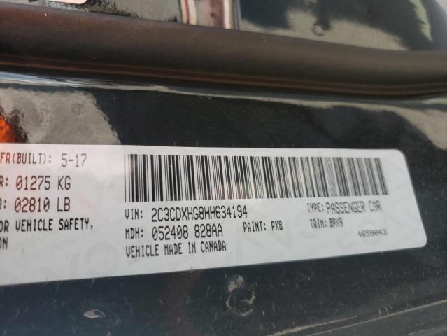 Photo 10 from auction – 2017 DODGE CHARGER SX with VIN 2C3CDXHG8HH634194