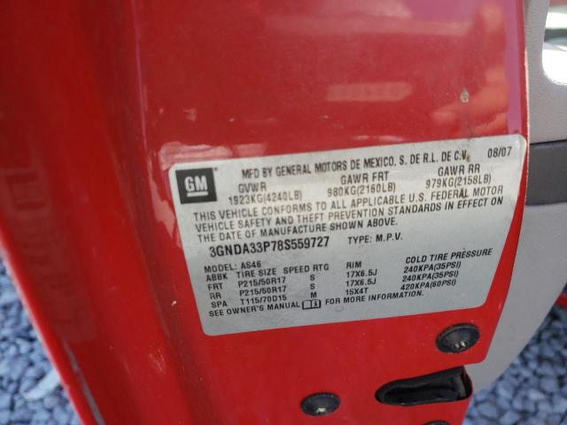 Photo 10 from auction – 2008 CHEVROLET HHR LT with VIN 3GNDA33P78S559727