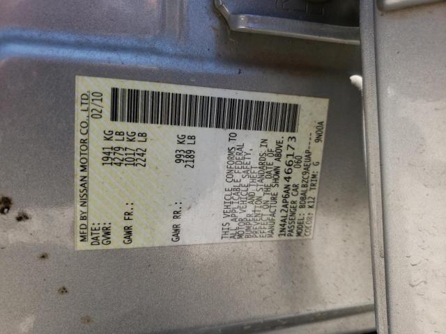 Photo 10 from auction – 2010 NISSAN ALTIMA BAS with VIN 1N4AL2AP6AN466173