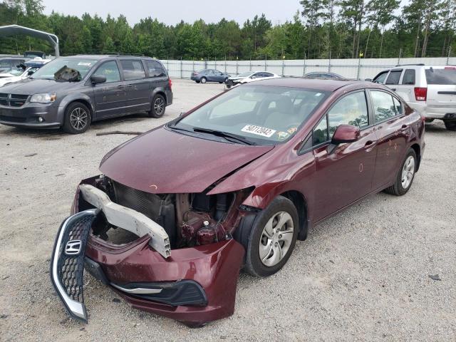 Photo 2 from auction – 2013 HONDA CIVIC LX with VIN 2HGFB2F50DH545881