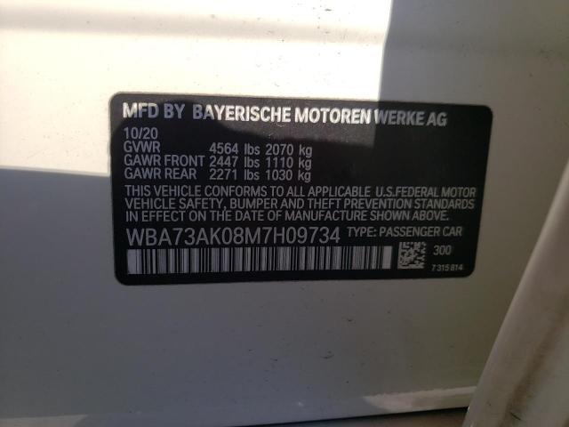 Photo 10 from auction – 2021 BMW 228XI with VIN WBA73AK08M7H09734