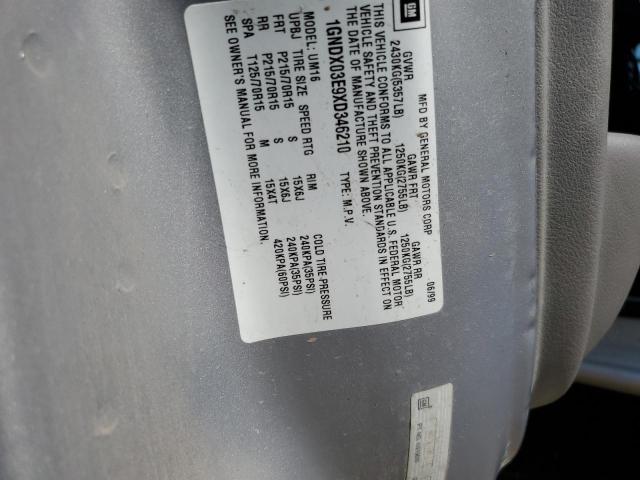 Photo 10 from auction – 1999 CHEVROLET VENTURE with VIN 1GNDX03E9XD346210