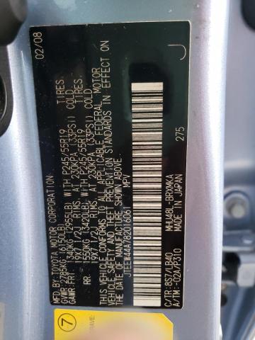 Photo 10 from auction – 2008 TOYOTA HIGHLANDER with VIN JTEEW44A782016061