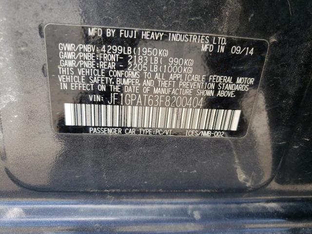 Photo 7 from auction – 2015 SUBARU IMPREZA SP with VIN JF1GPAT63F8200404