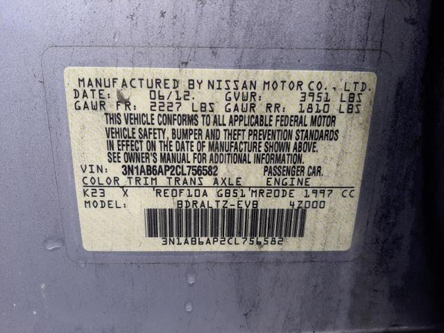 Photo 10 from auction – 2012 NISSAN SENTRA 2.0 with VIN 3N1AB6AP2CL756582