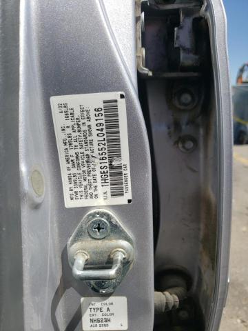 Photo 10 from auction – 2002 HONDA CIVIC LX with VIN 1HGES16552L049156