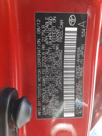 Photo 10 from auction – 2012 TOYOTA PRIUS with VIN JTDKN3DU1C5508882