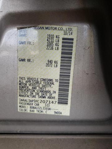 Photo 10 from auction – 2015 NISSAN ALTIMA 2.5 with VIN 1N4AL3AP3FC207147
