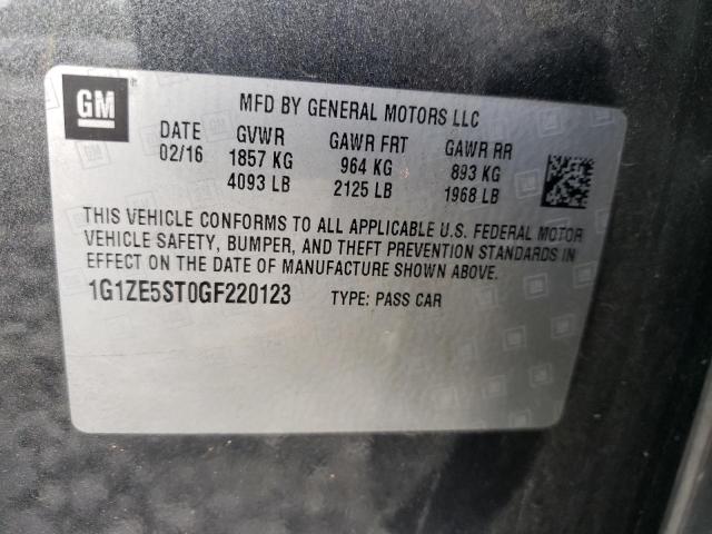 Photo 10 from auction – 2016 CHEVROLET MALIBU LT with VIN 1G1ZE5ST0GF220123