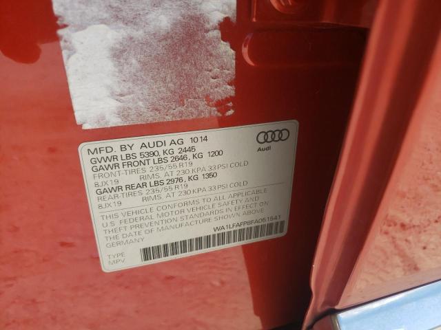Photo 10 from auction – 2015 AUDI Q5 PREMIUM with VIN WA1LFAFP8FA051541
