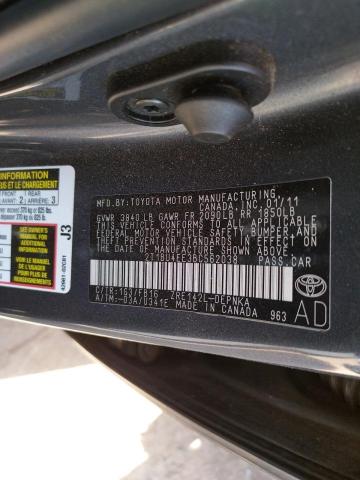 Photo 10 from auction – 2011 TOYOTA COROLLA BA with VIN 2T1BU4EE3BC562038