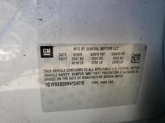 Photo 10 from auction – 2017 CHEVROLET BOLT EV PR with VIN 1G1FX6S09H4154015