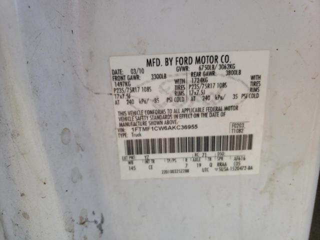 Photo 10 from auction – 2010 FORD F150 with VIN 1FTMF1CW6AKC36955