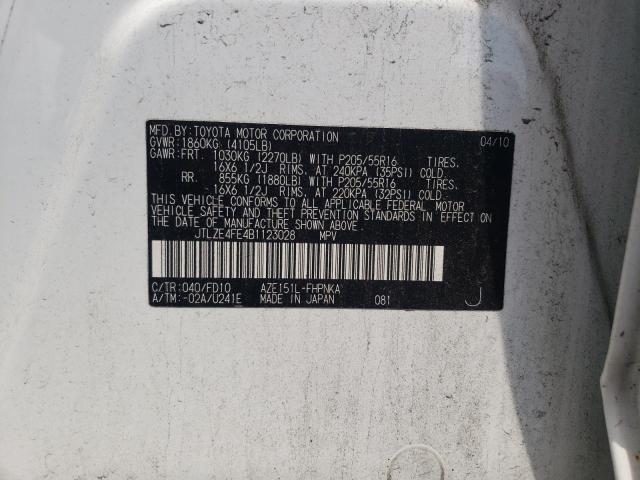 Photo 10 from auction – 2011 TOYOTA SCION XB with VIN JTLZE4FE4B1123028