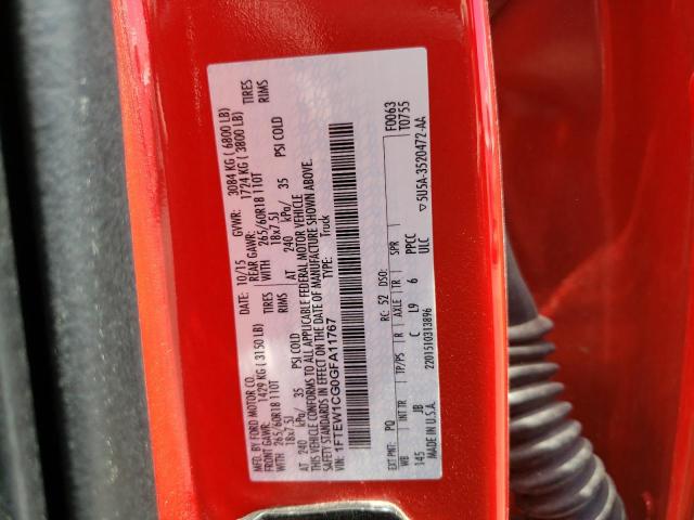 Photo 10 from auction – 2016 FORD F150 SUPER with VIN 1FTEW1CG0GFA11767