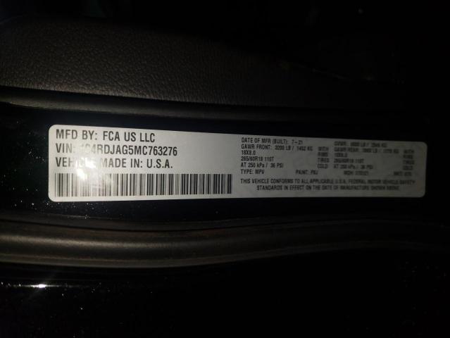 Photo 10 from auction – 2021 DODGE DURANGO SX with VIN 1C4RDJAG5MC763276