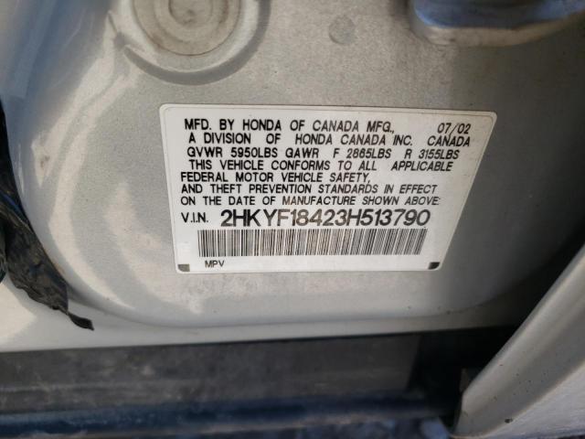 Photo 10 from auction – 2003 HONDA PILOT EX with VIN 2HKYF18423H513790