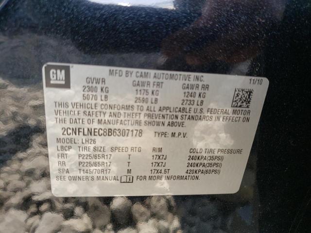 Photo 10 from auction – 2011 CHEVROLET EQUINOX LT with VIN 2CNFLNEC8B6307178