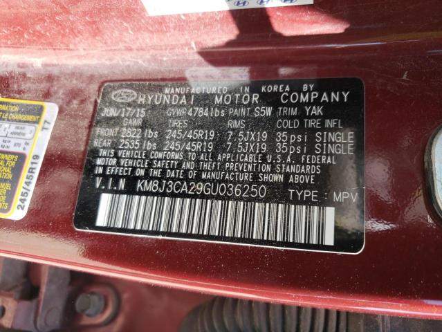 Photo 10 from auction – 2016 HYUNDAI TUCSON LIM with VIN KM8J3CA29GU036250