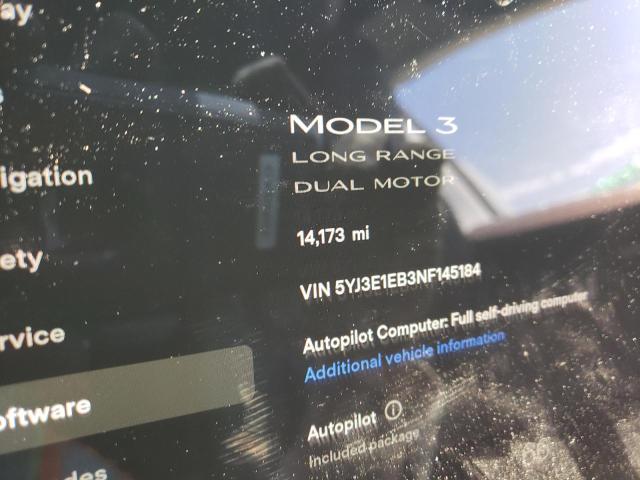 Photo 8 from auction – 2022 TESLA MODEL 3 with VIN 5YJ3E1EB3NF145184