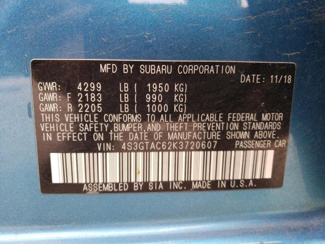 Photo 10 from auction – 2019 SUBARU IMPREZA PR with VIN 4S3GTAC62K3720607