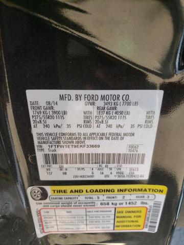 Photo 10 from auction – 2014 FORD F150 SUPER with VIN 1FTFW1ET9EKF33669
